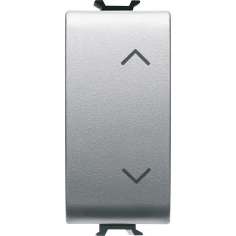 GW14140 Pulsante Unipolare con Interblocco 250V 1 Modulo 10A Titanio (1/2)