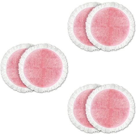 6-Piece Replacement Steam Mop Cloth Set, Electric Mop Cleaning Pads, Floor Mop Replacement Parts, Diameter: 20cm (1/5)