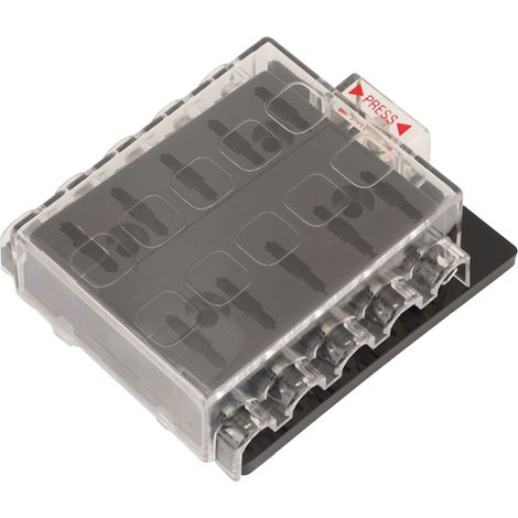 Porte-fusibles 10 voies ATC/ATO pour bateau, camping-car, voiture, remorque et véhicule 12-36V DC, boîte à fusibles à lame (1/5)