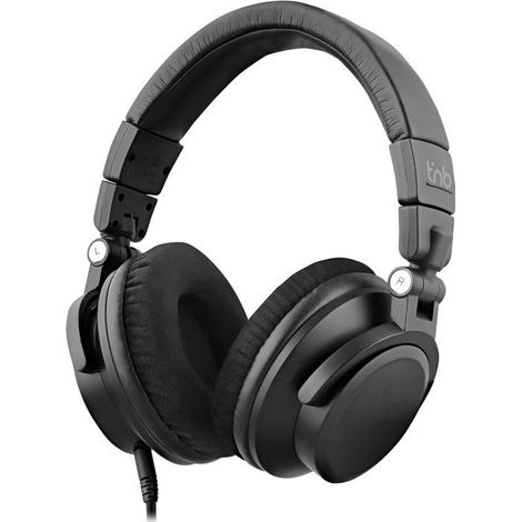 Kabelgebundenes Monitoring-Headset - T'nb - Studio - Klinke 3,5mm + 6,35mm - Verstellbarer Bügel - Faltbar - Schwarz (1/5)