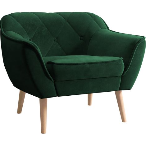 Sillón Glenview 108, Kronos 14, 75x80x74cm, Tapiz, Patas: Madera, 0