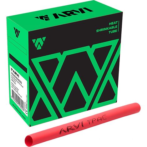 Boite De 5m De Gaine Thermorétractable Diamètre 18/9mm - Rouge - Restreint 2:1 - Paroi Fine - Arvi Tpac-18.0-vm (1/3)