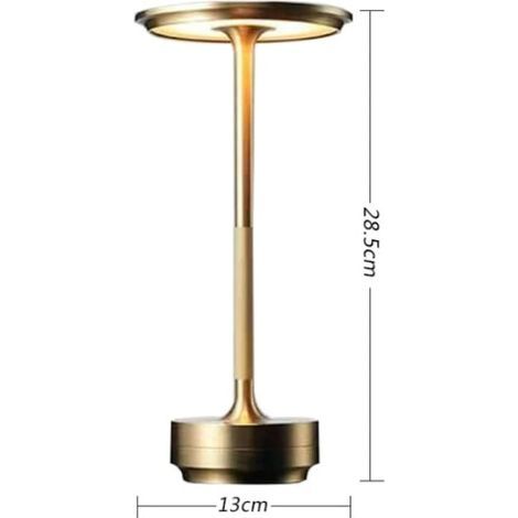 Lampe de table sans fil, à intensité variable, étanche, en métal, rechargeable par USB (1/5)