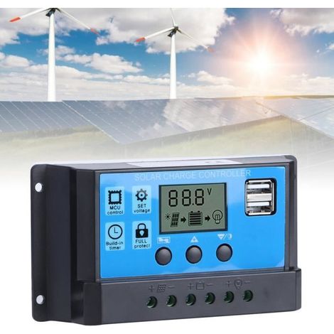 Contrôleur de Charge solaire 60A - EJ.LIFE - PWM LCD - Gestion complète de la charge (1/4)