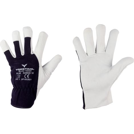 Gants de protection bleus 7 Cuir de chèvre pleine fleur de qualité Vorstahl (1/5)