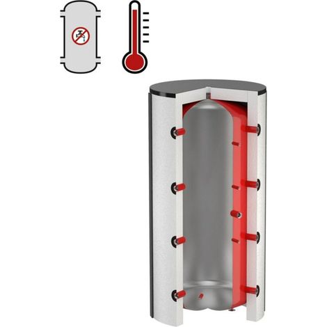 Flamco Pufferspeicher PS 850 l, Au pulverbes, Inn. unbeschichtet (1/2)