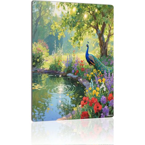 Plaque en Métal Rétro Décorative pour Café de la Plage de Galets, Atmosphère Maritime et Authenticité 30x20 cm. (1/5)