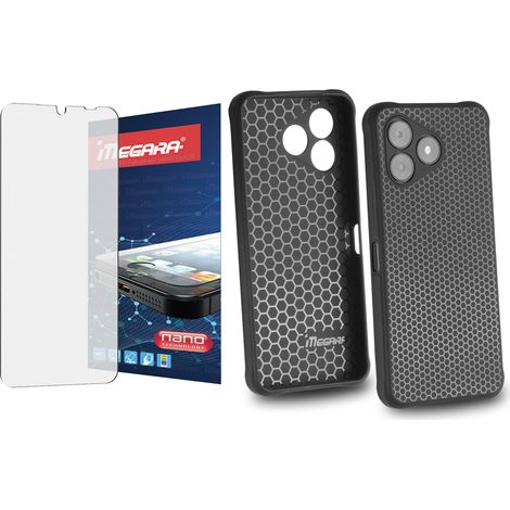 Vetro ibrido per Hammer Blade VA 5G - 6,56" + custodia in silicone TPU nera (1/2)