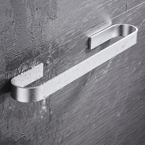 (silber, Größe: 25 cm) Handtuchhalter ohne Bohren, für Badezimmer