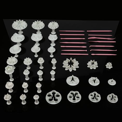 Ensemble de 47 emporte-pièces pour décoration de gâteaux en fondant et biscuits, outils de pâtisserie et de décoration à faire soi-même (1/5)