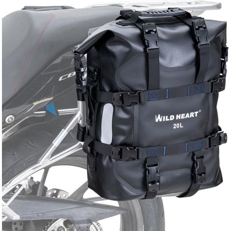 Motorrad Seitentasche 20L wasserdicht TPU mit Edelstahlverschlüssen und Reflektor (1/5)