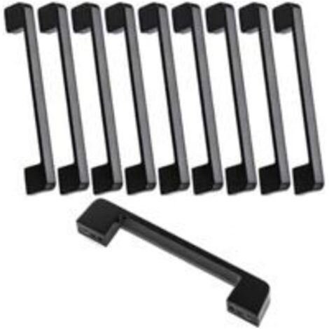 10 maniglie per mobili, distanza centro-centro 160 mm - maniglie nere per ante della cucina, maniglie a barra, maniglie nere per cucina, 160 mm (1/5)
