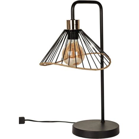 Lampe à Poser en Métal "Lounge" 47cm Noir (1/5)
