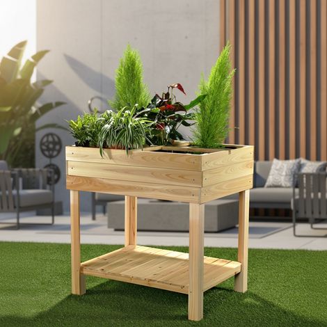 Melko sollevato letto letto in legno piantare tavolo da giardino giardino letto fiore stand piantare casella di giardinaggio tavolo del giardiniere 