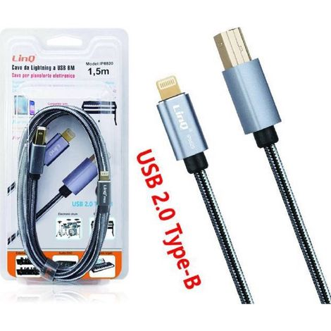 Trade Shop - USB TYPE-B LIGHTNING ACTION FÜR ELEKTRISCHE STANDARD 1.5MT IP8820 - (1/5)