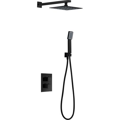 IMEX - columna ducha empotrada termostática negro
