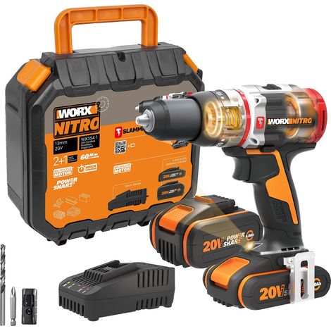 Perceuse à percussion Brushless 20V WX354.1 (1/5)