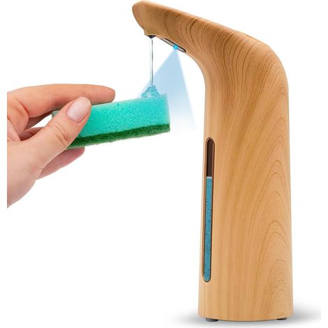 Distributeur de savon automatique 13.5OZ pour évier de cuisine, étanche IPX6, sans contact, à piles, capteur infrarouge, rechargeable (1/5)