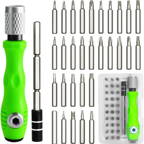 Lntyq Ensemble de tournevis magnétiques, ensemble de tournevis de précision, embouts de tournevis magnétiques, petits outils de réparation électronique, kit de tournevis multi-outils avec embouts