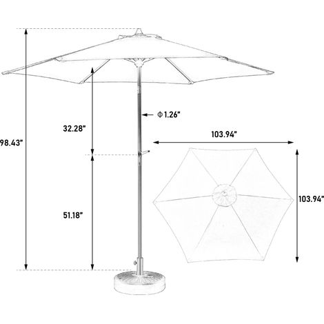 Sombrilla de Exterior de 9 Pies de Doble Lado Rectangular Grande con Manivela (Verde Claro)(Sin Base) (1/5)