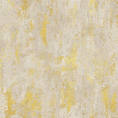 Gold Metallic Marble Wallpaper Nina Home Industrial Concrete Effect White (1/2)