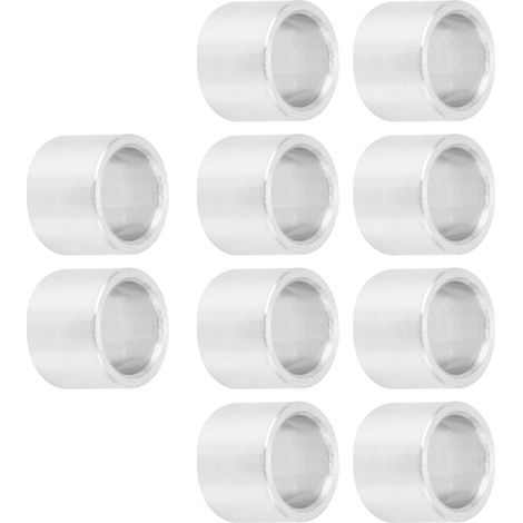 Lot de 10 entretoises rondes en alliage d'aluminium, joint d'étanchéité, fixations de support de structure à intervalles, diamètre extérieur 8 mm (1/5)