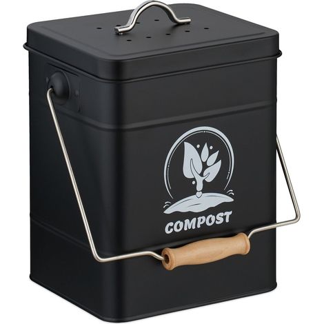 Compost bin with odour filter 6 litre capacity