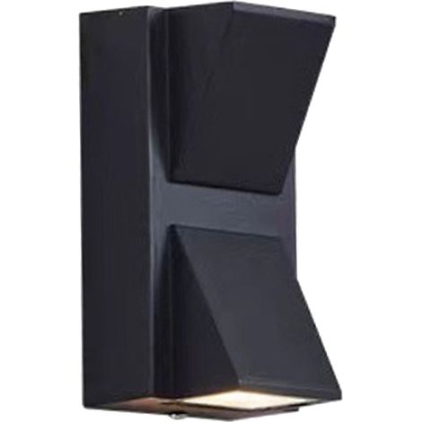 Applique murale extérieure à double tête avec boîtier en plastique et éclairage vers le haut et vers le bas, lumière blanche 6000K