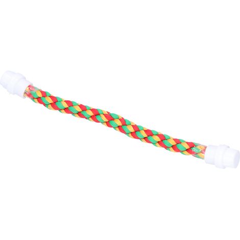 Posatoio in corda per uccelli, posatoio regolabile in corda, barra per arrampicata, trampolino e scaletta per criceti, cincillà e scoiattoli (lunghezza: 30 cm)