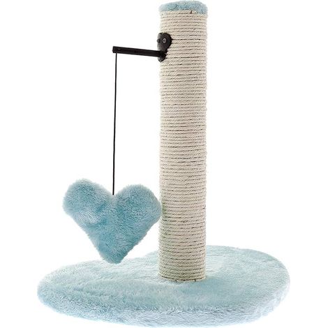 Tiragraffi a colonna con base a forma di cuore in morbido peluche per gatti (1/2)