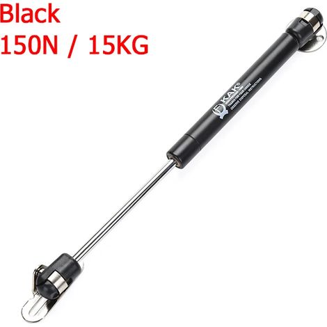 Charnières de meubles (noires, capacité de charge de 15 kg), vérins à gaz pour meubles, supports de levage pour portes de placards de cuisine (1/3)