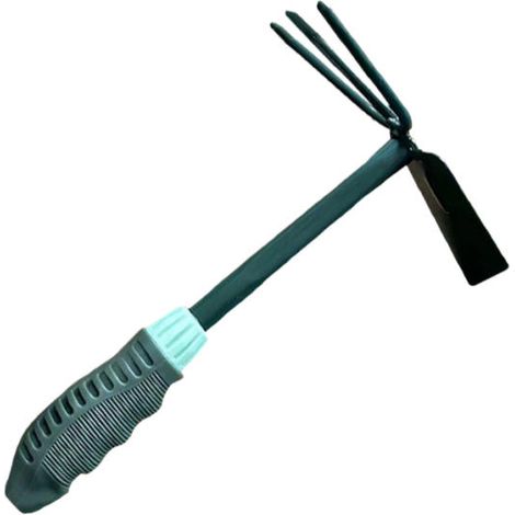 Serfouette Binette à Main Outil Jardin Labourer Désherber Sol 3 Dents Tête Large Travail Terre Légère Pratique Robustee (1/5)