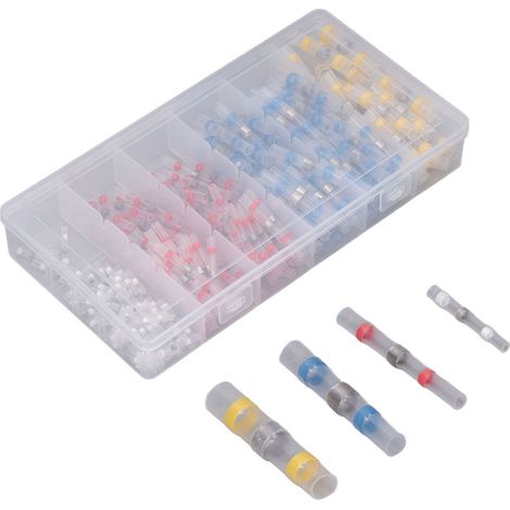 Kit de 200 pièces de gaine thermorétractable pour sertissage et isolation étanche des bornes (1/5)