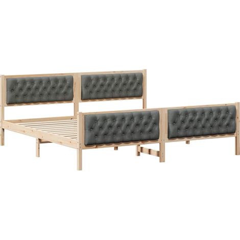 Maison Exclusive - Estructura de cama con cabecera Gris oscuro 20 (1/5)