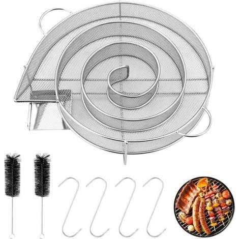 Générateur de fumée rond Pour Fumoir Fumage Viande Poisson Grille Barbecue avec brosse et crochet fumoir à viande pour grills bouilloire fumoirs et fours fumoirs réutilisable (1/4)