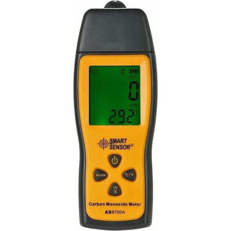 Détecteur De Monoxyde De Carbone - Plage De Mesure 0 À 1000 Ppm - Affichage Numérique Lcd - Température Ambiante ℃/℉ - Portable 135 X 47 X 25 Mm - 1 Pièce (1/5)