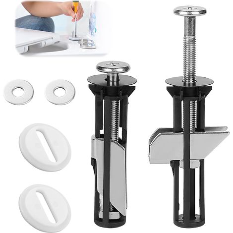Vis de fixation pour siège de toilette M5, 2 pièces en acier inoxydable, adaptées au diamètre 14-20 mm. (1/5)