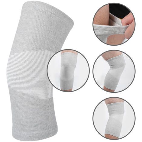Unisex-Sport-Knieschoner aus Bambuskohle mit elastischen Bändern an vier Seiten, atmungsaktiv, rutschfest, für Wärme und Bewegungsfreiheit (1/5)
