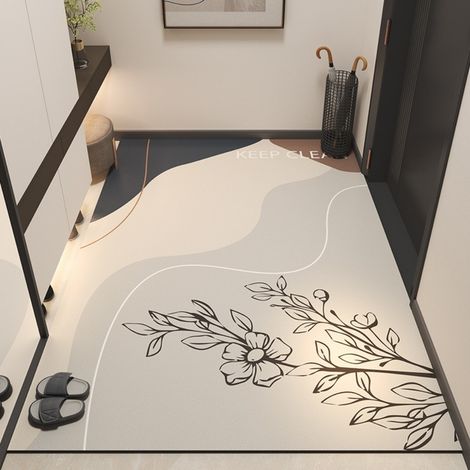 Ede Half City in Smoke and Sand - Édition Verticale 4060cm (Cuir) Tapis de sol en cuir imperméable et résistant à l'huile, lavable et facile d'utilisation, adapté à un usage domestique, y compris pour (1/5)