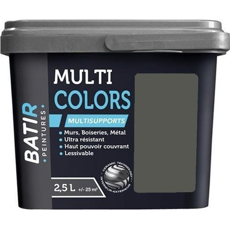 Peintures BÂTIR Multi Colors Mat Poudré Noir sylvestre 2,5 L (1/2)