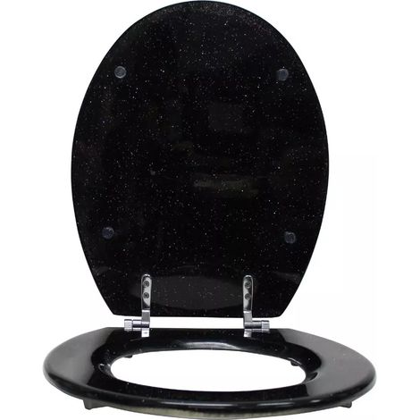 Stylish & Durable 18" MDF Glitter Coating Toilet Seat Bathroom Essential (1/4)