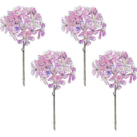Lot de 4 Hortensias Artificiels Rose Aurora Série B Décoration Intérieure Mariage Noël Impression Laser Réaliste (1/5)