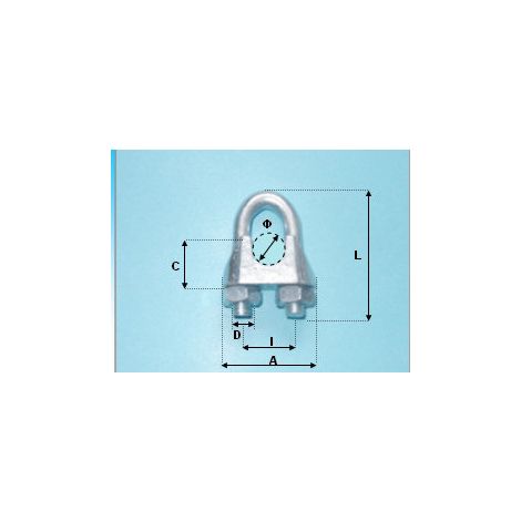Malla de cable con soporte DIN 741 Diámetro 6 mm galvanizada