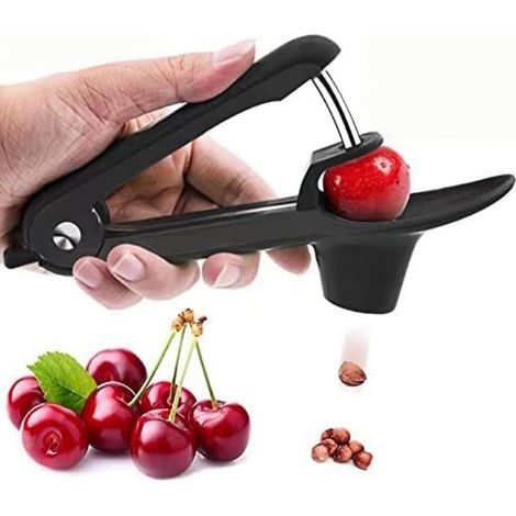 1 Dénoyauteur Acier Inoxydable, Outil Manuel Cerises Olives Dattes, Accessoire Cuisine Compact (1/5)