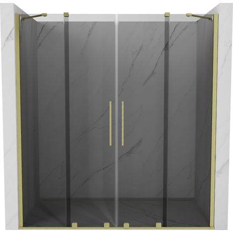 Mexen Velar Duo porte de douche coulissante 170 cm, graphite, or brossé - 871-170-000-42-55 (1/5)
