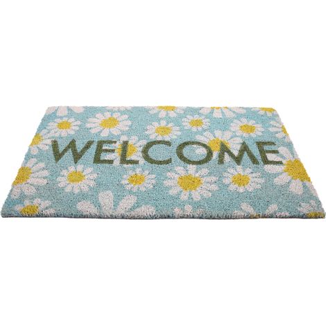 Paillasson coco Fleurs "Welcome" - Modèle BRAZIL
