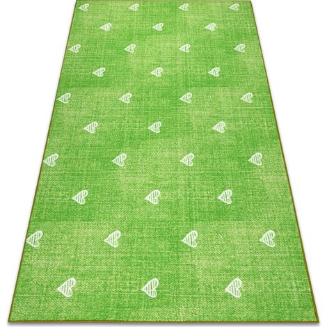 Teppich für Kinder HEARTS Jeans, vintage Herzen - grün green 100x150 cm