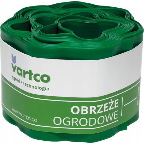Bordillo ondulado para jardín de 20 cm x 9 m, color verde, Vartco (1/4)