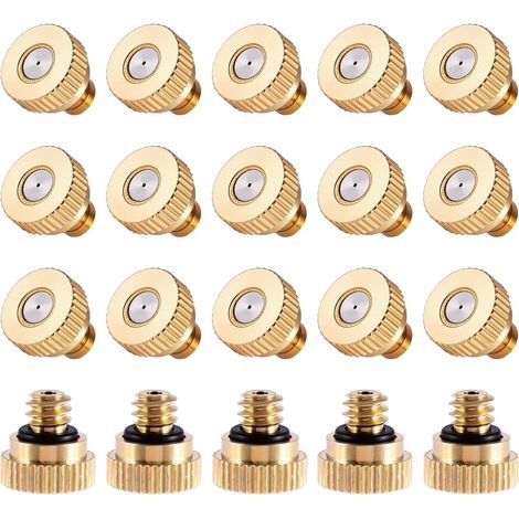 20 Buse d'atomisation, Laiton, Filetage G3/16, 0.4mm, Débit 80-145 ml/min, Jardin Terrasse (1/5)