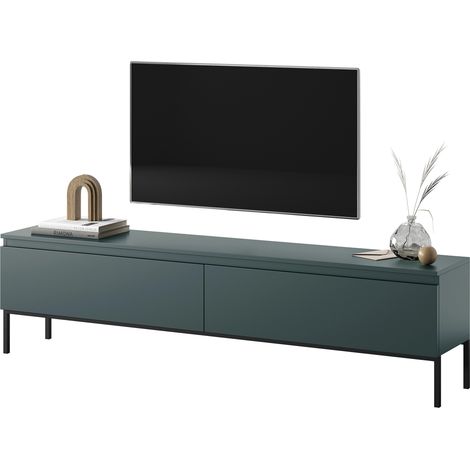 Selsey BEMMI TV-Lowboard 175 cm, Dunkelgrün mit Metallbeinen (1/5)